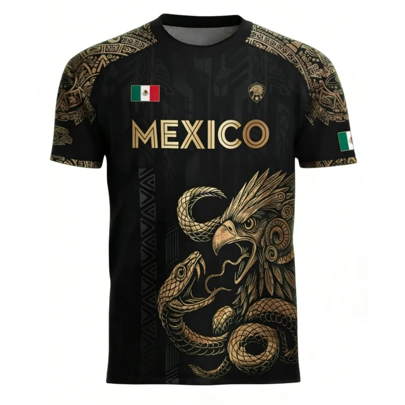 3D Printing Eagle - T-shirt pour homme imprimé drapeau mexicain,